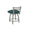 Holland Bar Stool Co 18" Low Back Swivel Vanity Stool, Nickel Finish, Graph Tidal Seat 41118AN022 - alternate 2